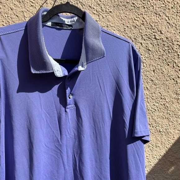 Men's Greyson Polo Shirt Purple Solid XL Stretch Light Breath Golf STAIN Active - Picture 7 of 12